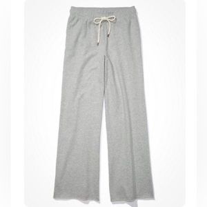 American eagle wide leg sweatpants joggers grey xs